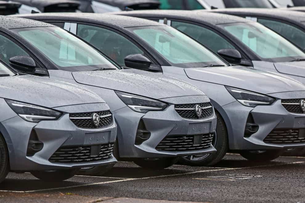 Demand for new cars fell by 36% last month compared with February 2020, preliminary figures show (Peter Byrne/PA)