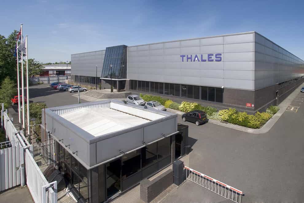 Thales in Northern Ireland employs hundreds of people in the defence and space sectors (Thales/PA)