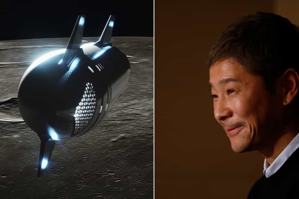 Japanese billionaire Yusaku Maezawa is making eight seats on his private trip available to civilians (SpaceX/Yusaku Maezawa/PA)