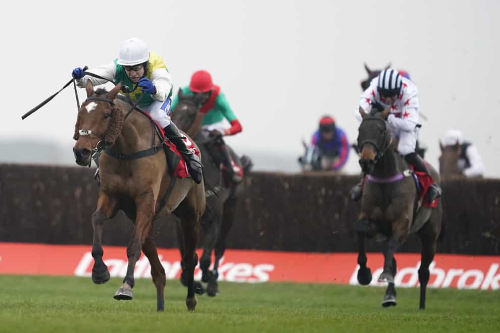 Cloth Cap (left) won the Premier Chase at Kelso