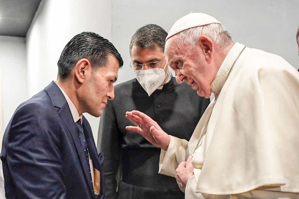 Pope Francis speaks to Abdullah Kurdi