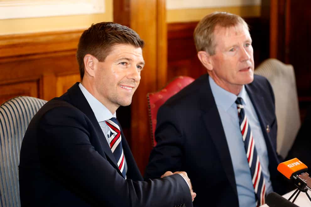 Steven Gerrard, left, and Dave King