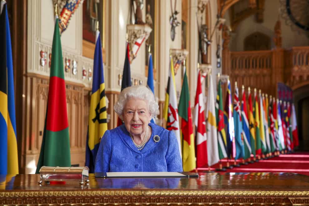 The Queen signs her annual Commonwealth Day message