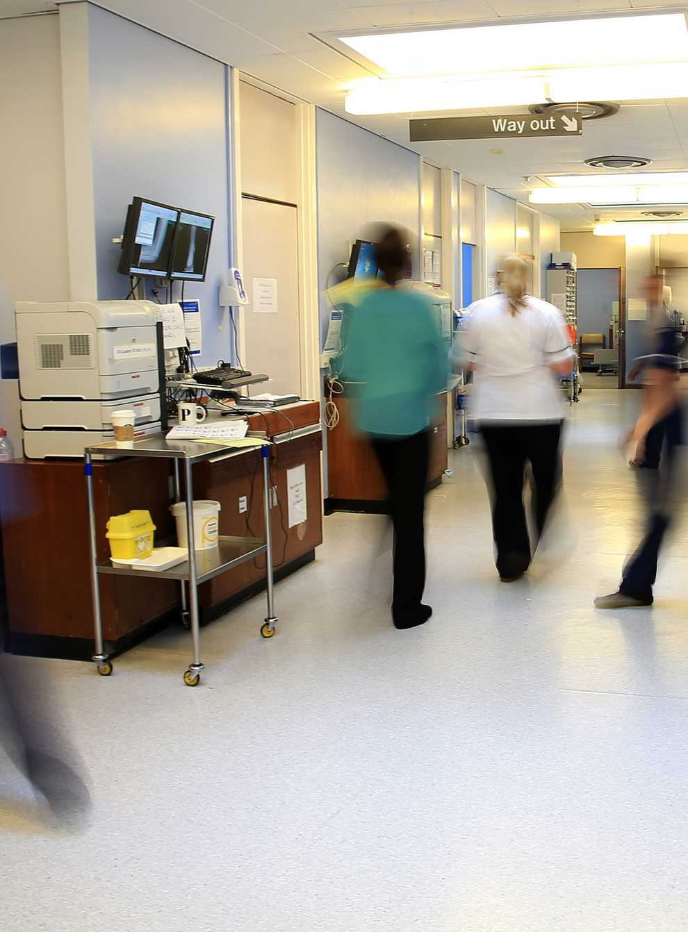 Staff on a hospital ward