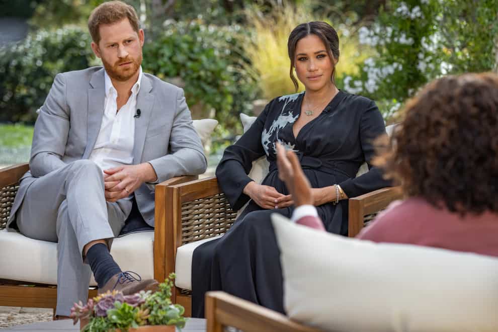 The Duke and Duchess of Sussex gave a bombshell interview to Oprah Winfrey (Joe Pugliese/Harpo Productions/PA)