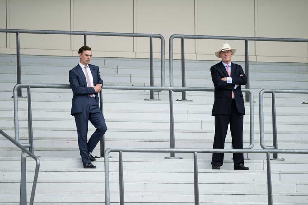 Thady Gosden (left) and his father John are set to hold a joint licence for the start of the new Flat season