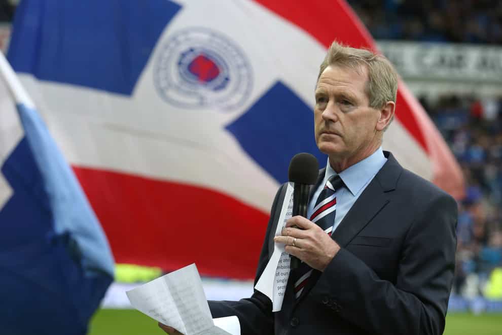 Rangers chairman Dave King give a speech