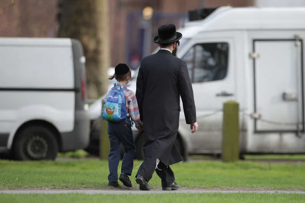 A Jewish man and his child