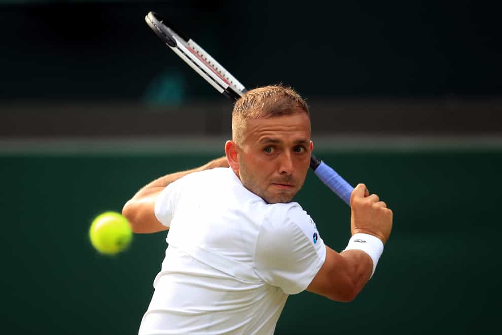 Dan Evans will play Roger Federer in the second round in Doha