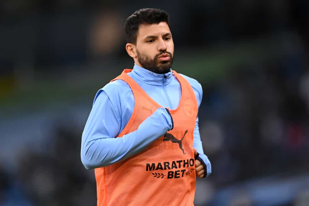 Sergio Aguero is hoping to start for Manchester City against Southampton