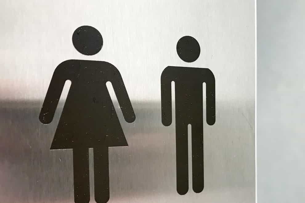Signage at gender neutral toilets (Martin Keene/PA)