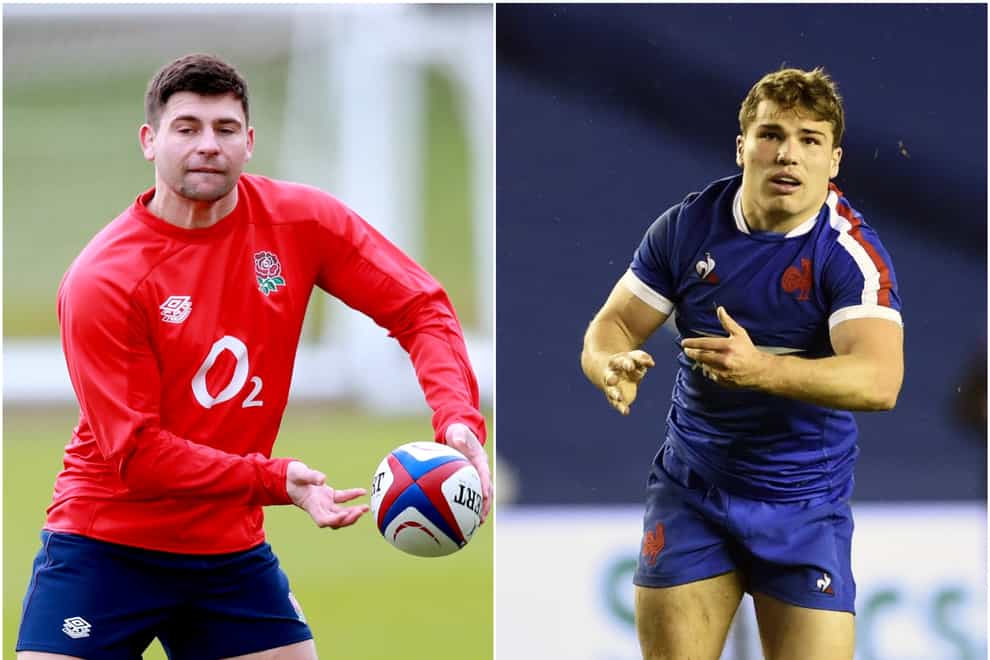 Ben Youngs, left, and Antoine Dupont, right