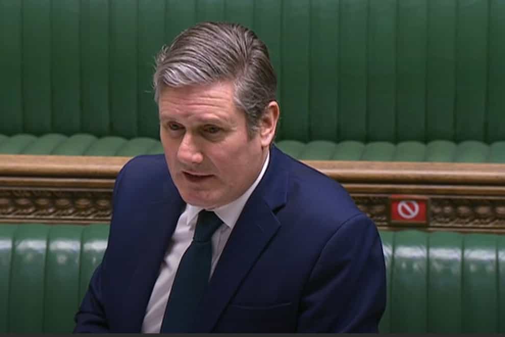 Labour leader Sir Keir Starmer during Prime Minister’s Questions