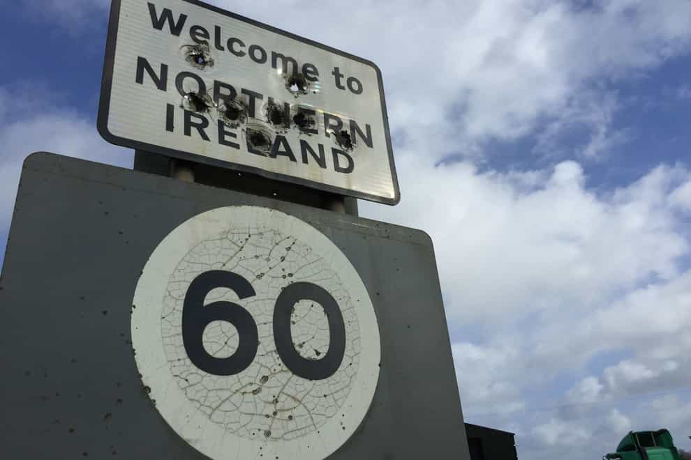 A welcome to Northern Ireland sign on the border with the Republic (David Young/PA)