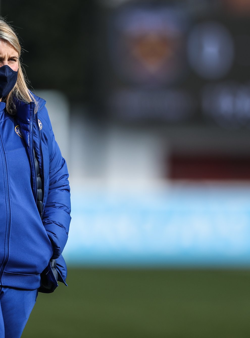 Emma Hayes on the touchline