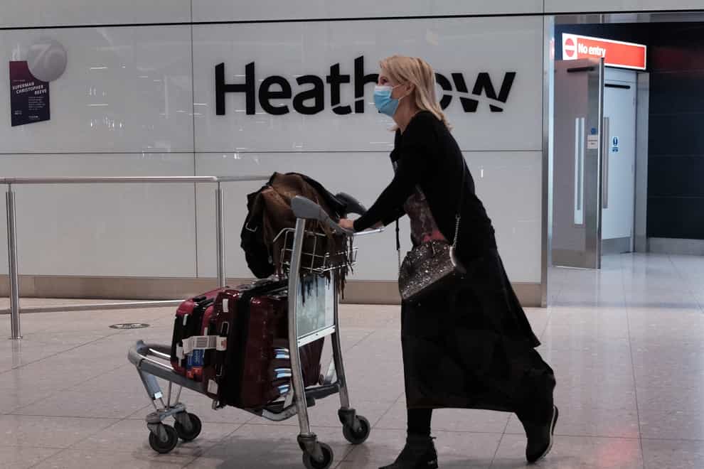 A passenger at Heathrow