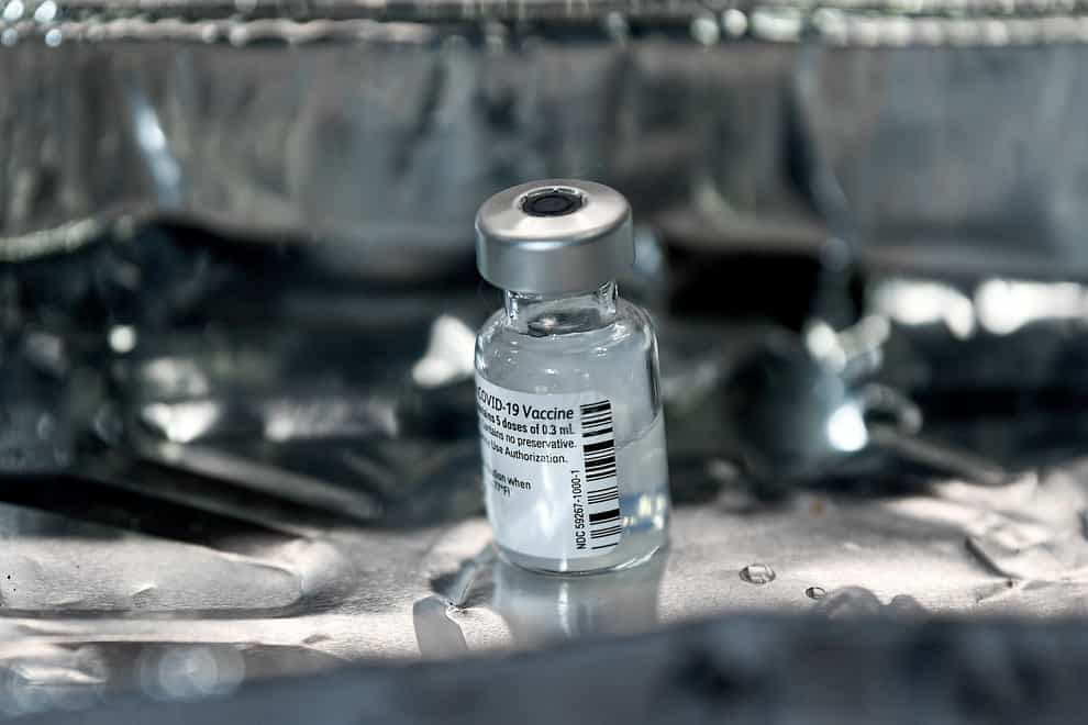 A vial of Covid-19 vaccine