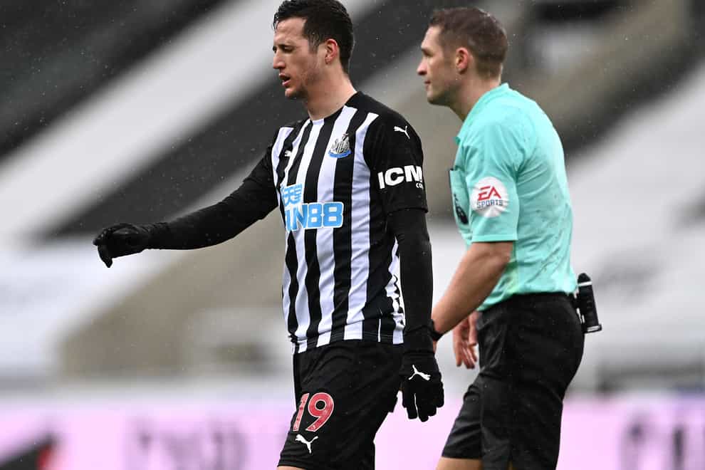 Newcastle full-back Javier Manquillo (left) could return to the squad against Aston Villa