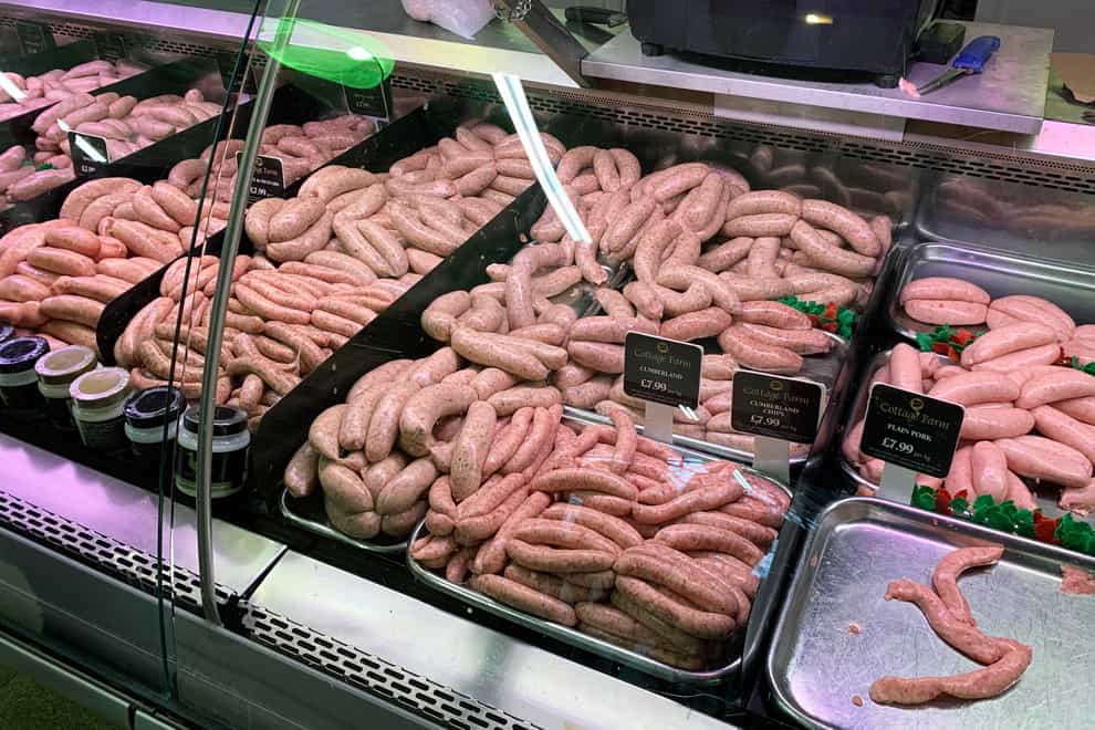 Sausages on sale (Giles Anderson/PA)