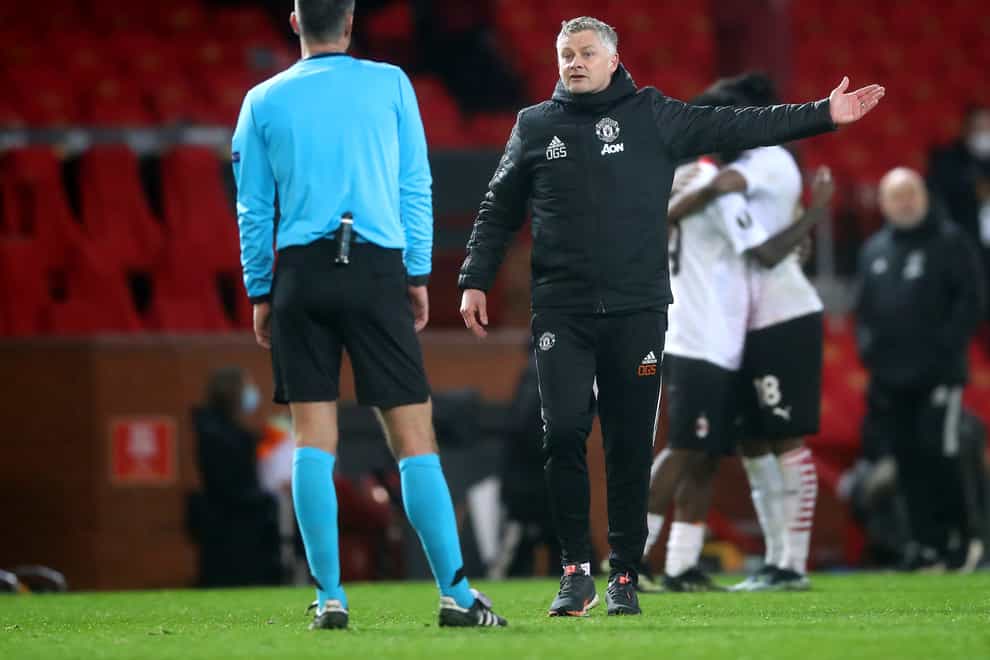 Ole Gunnar Solskjaer was frustrated by the draw