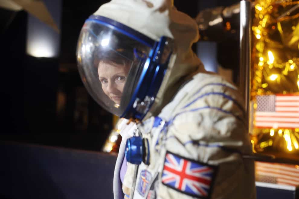 Helen Sharman with her astronaut suit. The pandemic has inspired children to get involved in science, data suggests (Steve Parsons/PA)