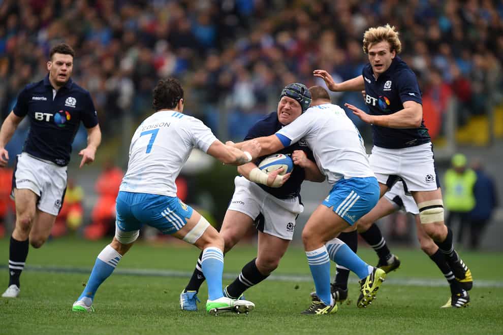 WP Nel (pictured centre) is set for his first Scotland start since the 2019 World Cup against Ireland.