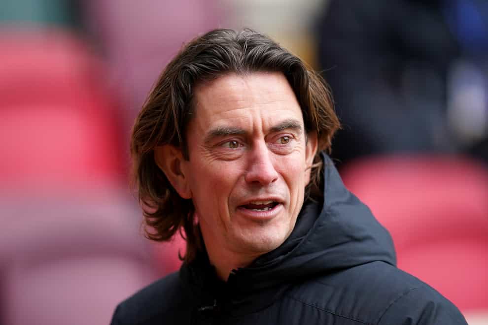 Brentford manager Thomas Frank saw his side climb into the top two