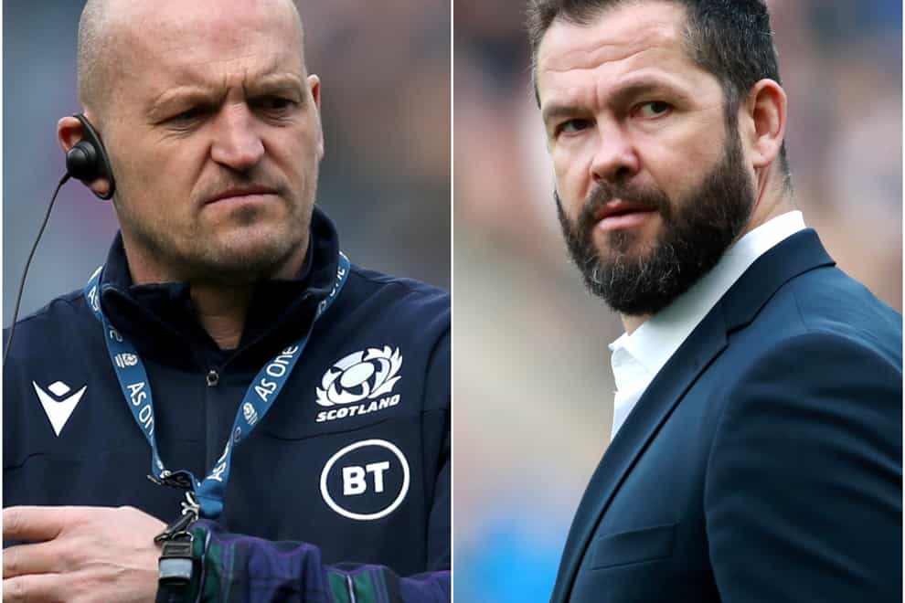 Gregor Townsend, left, and Andy Farrell, right, meet at Murrayfield this weekend