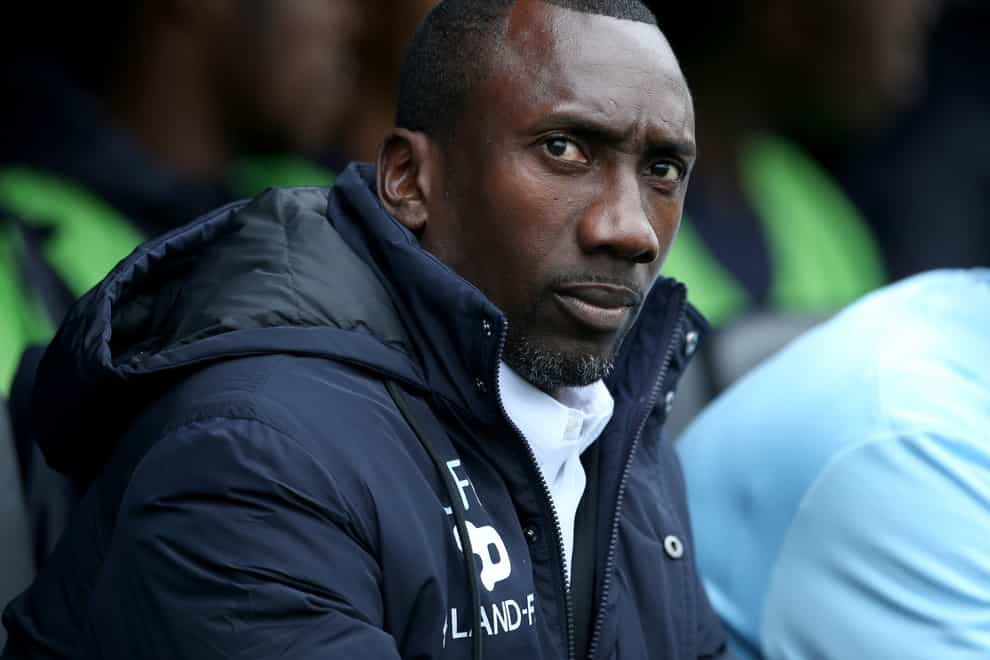 Jimmy Floyd Hasselbaink in the dugout