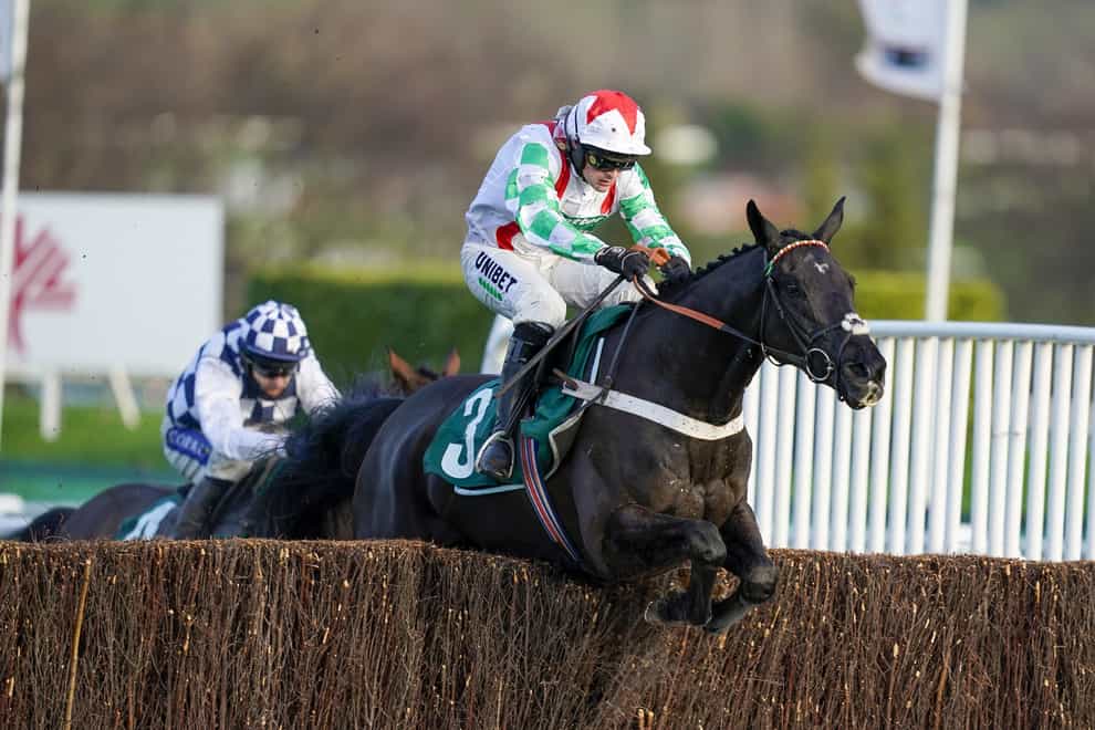 Nico de Boinville riding Mister Fisher clear the last to win The Fitzdares Club Loves The Peterborough Chase during day one of The International Meeting at Cheltenham Racecourse