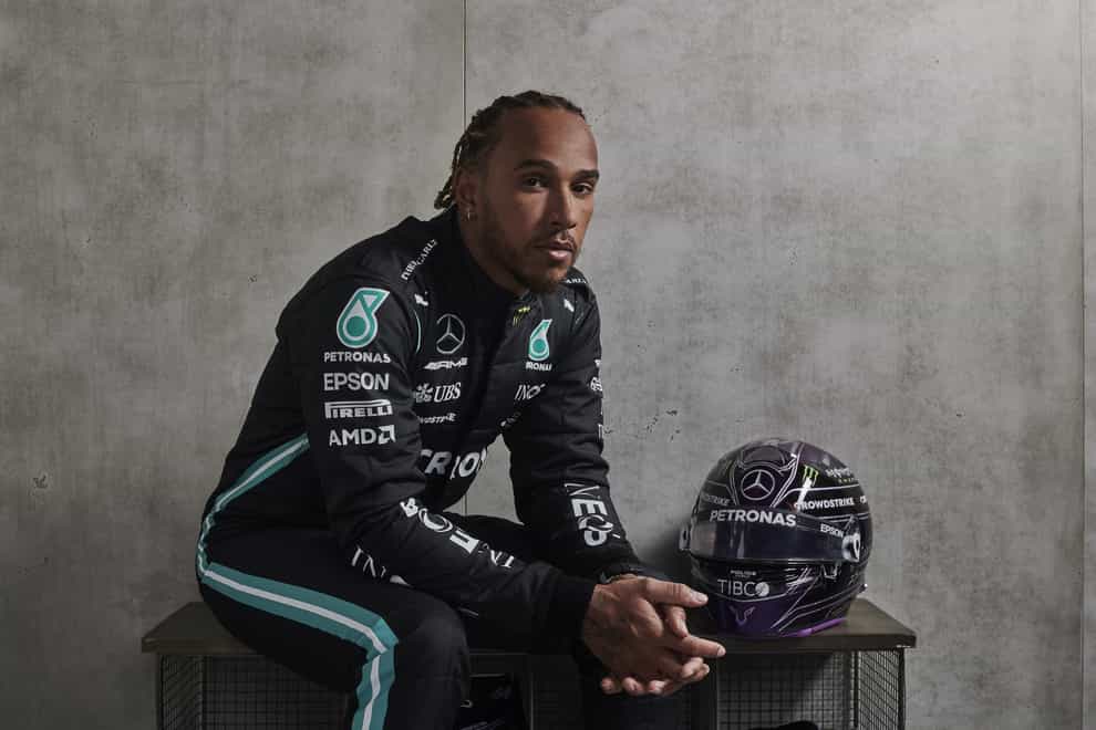 Lewis Hamilton in a photoshoot