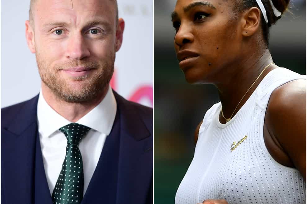 Andrew Flintoff and Serena Williams
