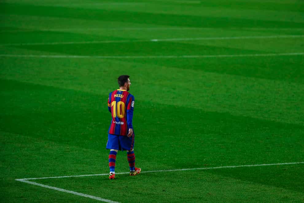 Lionel Messi on the pitch
