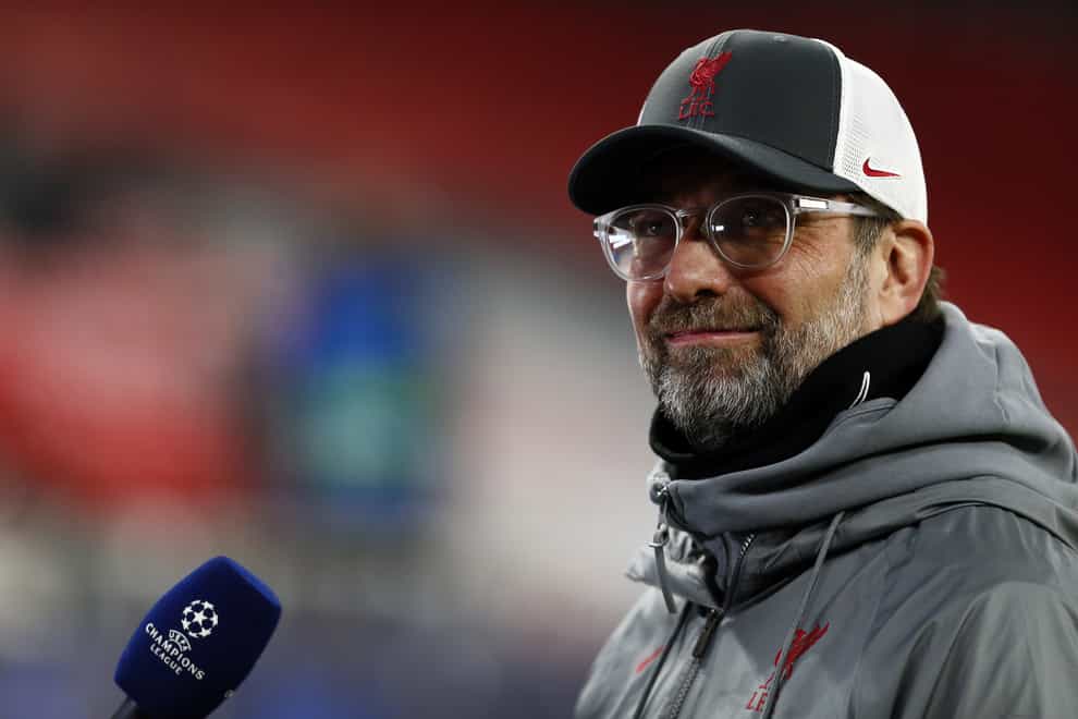 Liverpool manager Jurgen Klopp conducts a pre-match interview