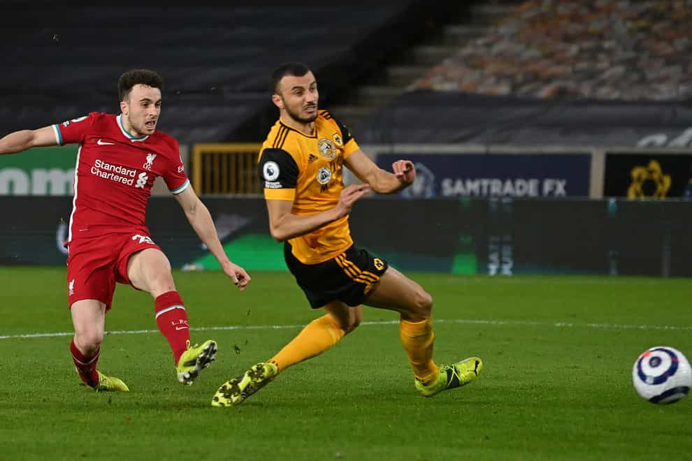 Liverpool’s Diogo Jota scored the winner on his return to Wolves