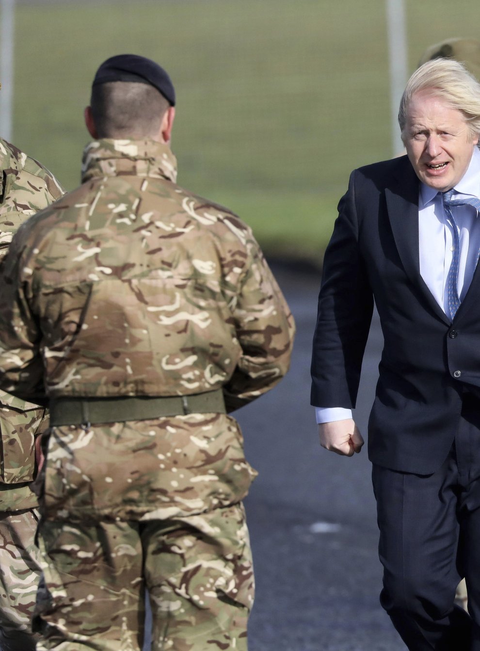 Boris Johnson meeting troops in Northern Ireland