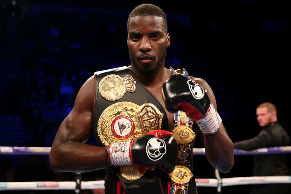 Lawrence Okolie poses with his belt