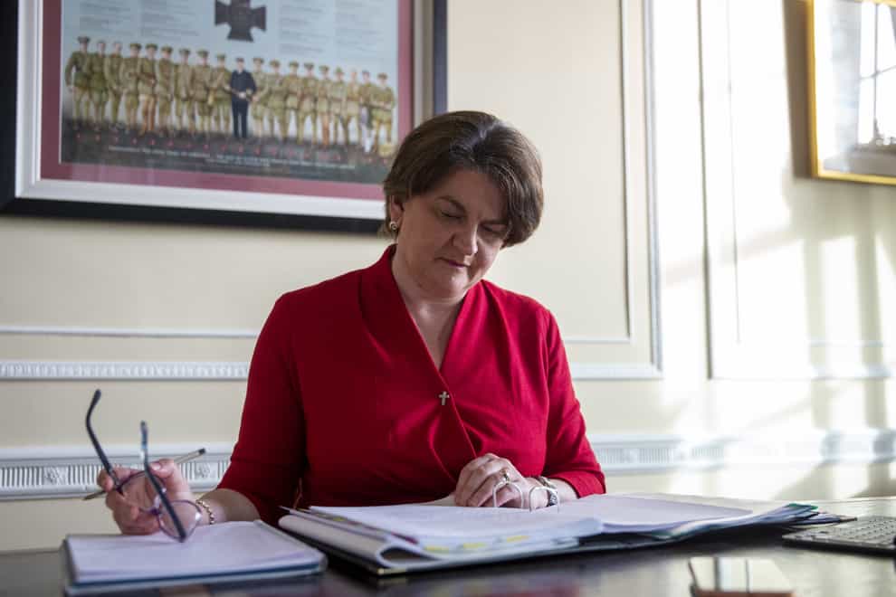 Stormont First Minister Arlene Foster in her office at Parliament Buildings in Belfast