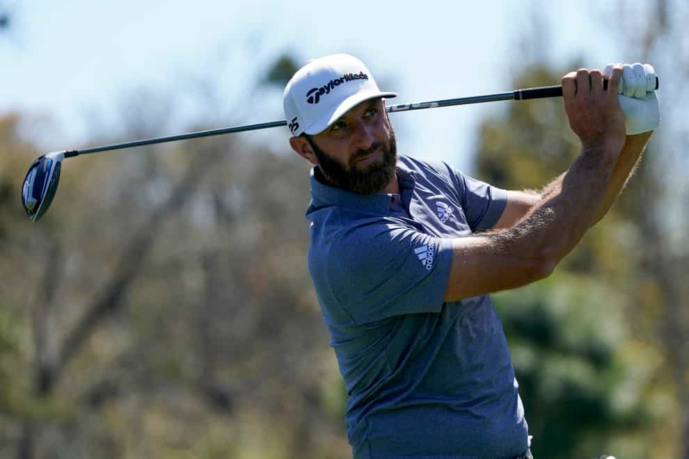Dustin Johnson in action at the Players Championship