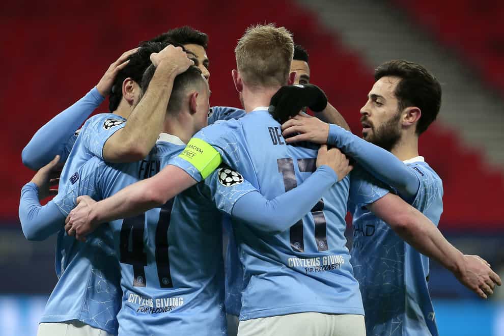 Manchester City finished off Borussia Monchengladbach to reach the Champions League quarter-finals