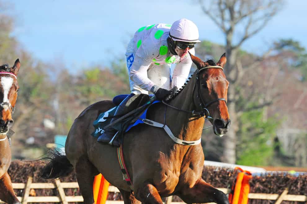 Paul Townend riding Chacun Pour Soi on their way to winning the Paddy’s Rewards Club Steeplechase at Leopardstown Racecourse, Dublin