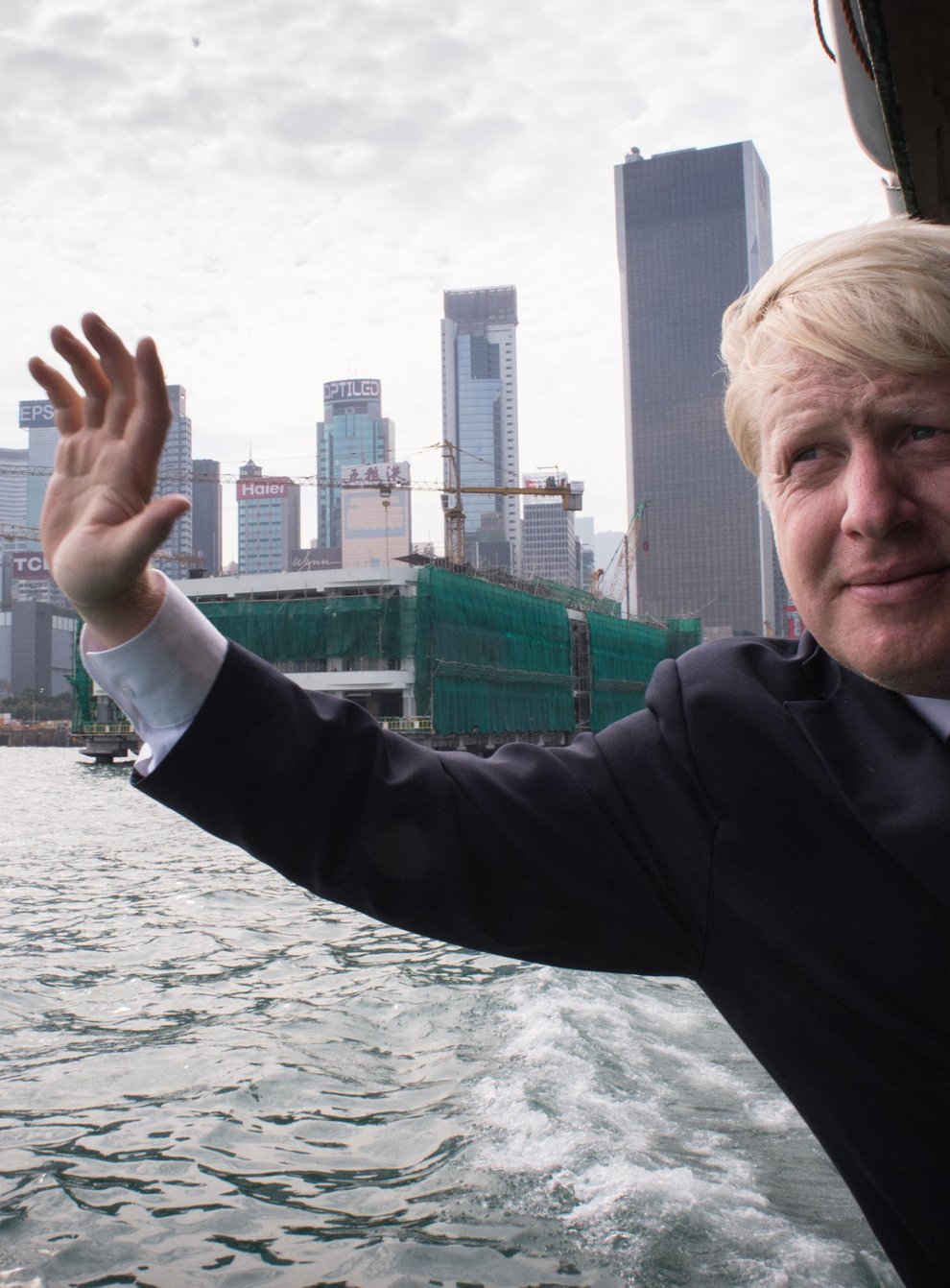 Boris Johnson, then mayor of London, takes the Star Ferry from Hong Kong island to Kowloon (Stefan Rousseau/PA)