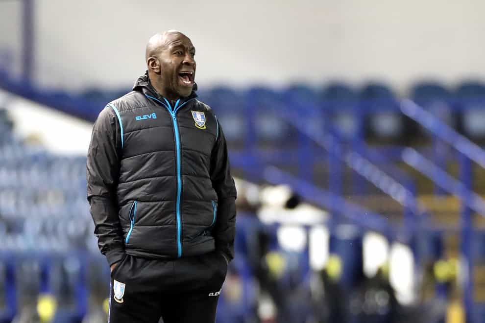 Darren Moore on the touchline