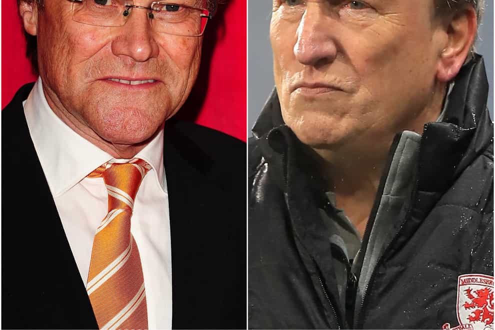 David Neilson, who plays Roy Cropper, and Neil Warnock (right)