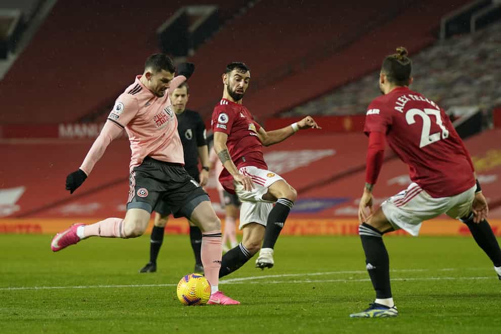 Oliver Burke scored the winner when Sheffield United won 2-1 at Manchester United in January (Tim Keeton/PA).