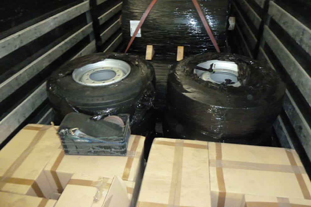 Cocaine found in tyres