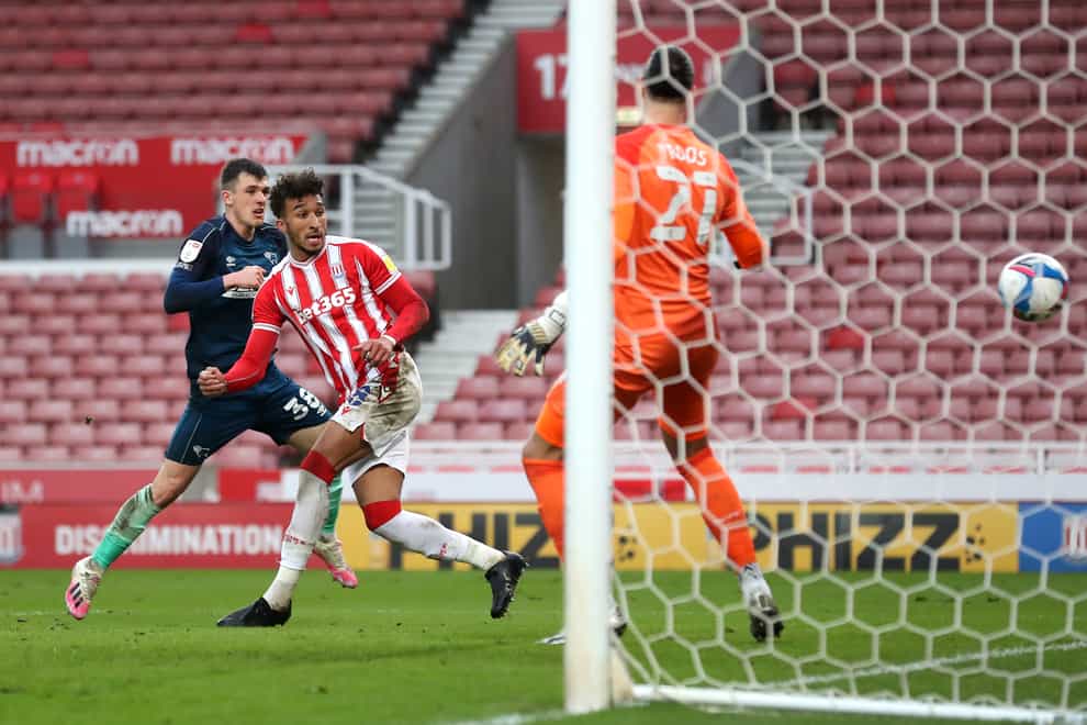 Jacob Brown scored the only goal as Stoke inflicted more misery on Derby