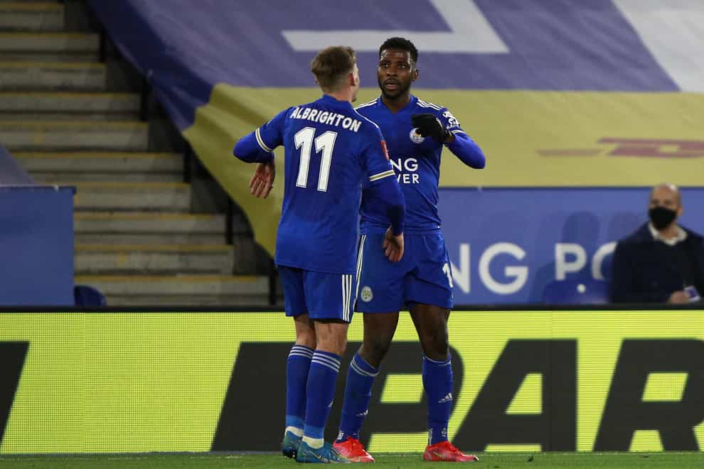 Leicester reached Wembley after beating Manchester United on Sunday, with Kelechi Iheanacho, right, scoring twice