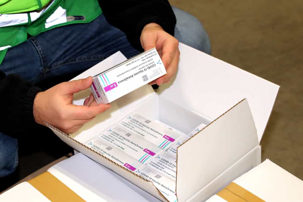 The first batch of Oxford/AstraZeneca vaccines to arrive in Ireland (Marc O'Sullivan/HSE/PA)