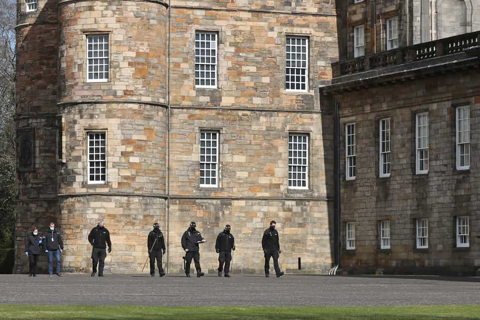Police at Holyroodhouse